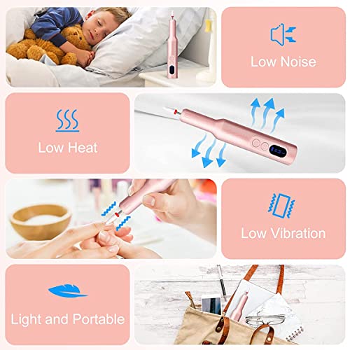 MAYCREATE® Cordless Nail Drill Machine with Drill Bit Kit Professional Adjustable Nail Machine for Gel,Extension,Salon Electric Manicure Pedicure Kit - Image 4