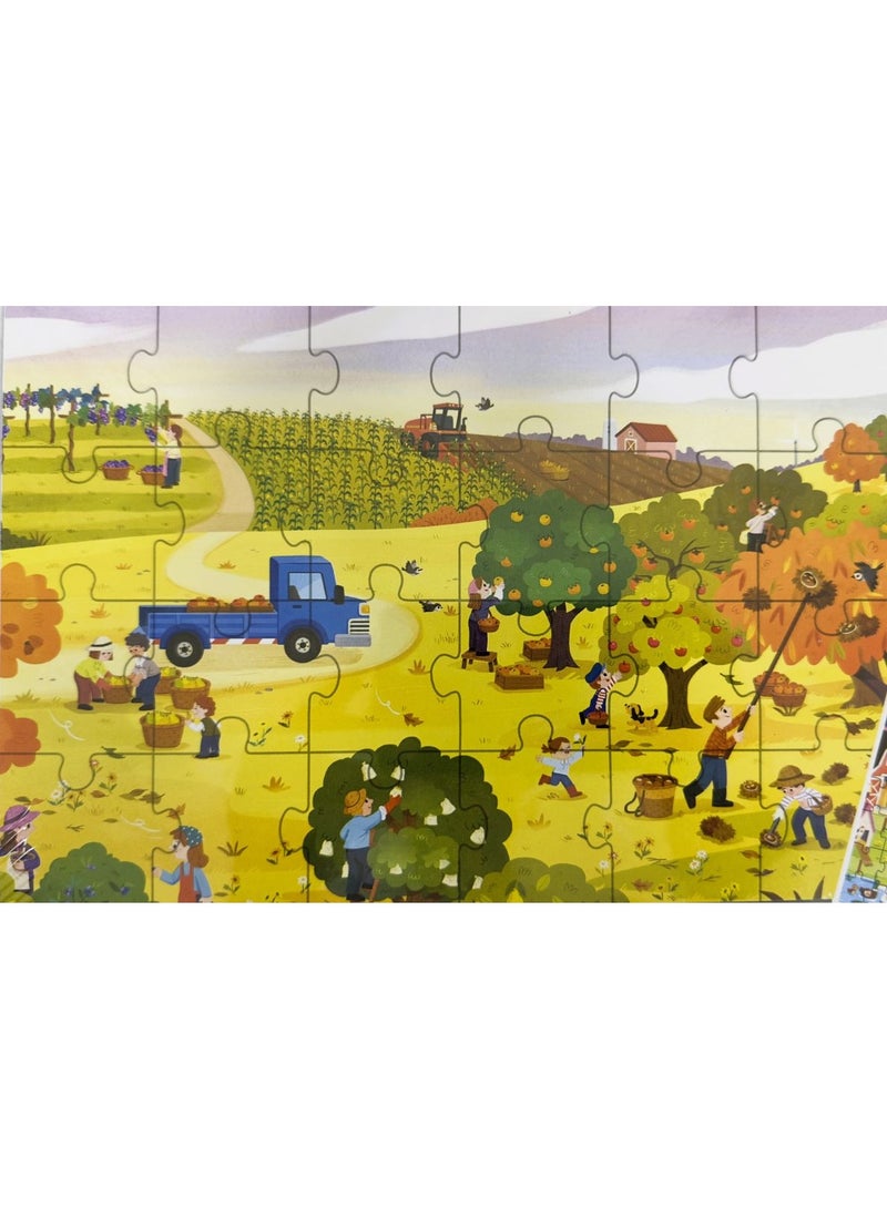 Cartoon Puzzle Set (4 in 1) Educational Series (age: 3+ years). Size: 35 x 24 x 4 cm - Image 2