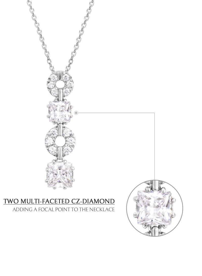 أونال قلادة "مونليت جريس" للنساء - ميدالية مع ماسة CZ وفضة استرلينية، مجموعة حصرية لمنطقة الشرق الأوسط - Image 3