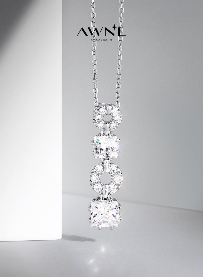 أونال قلادة "مونليت جريس" للنساء - ميدالية مع ماسة CZ وفضة استرلينية، مجموعة حصرية لمنطقة الشرق الأوسط - Image 1