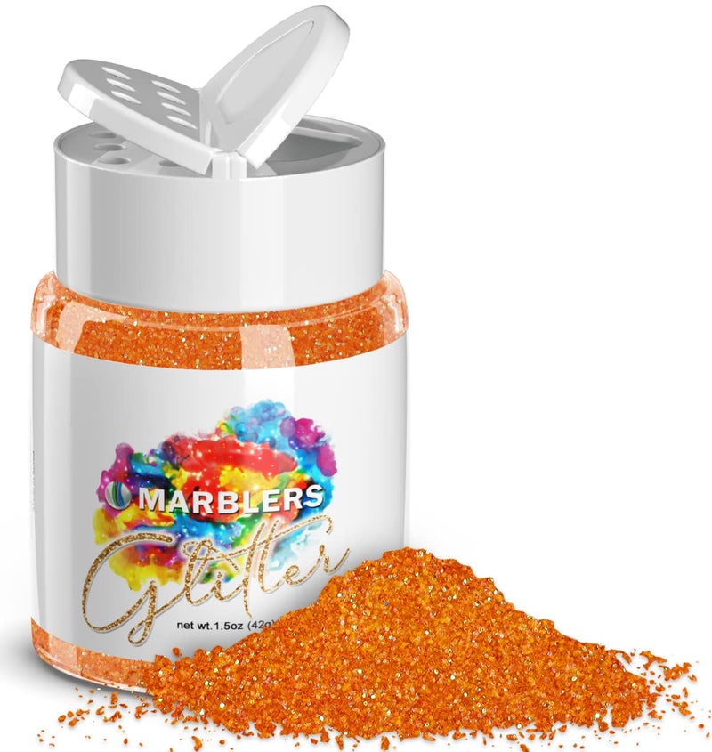 MARBLERS Holographic Glitter Rainbow Orange 15oz 42g Fine NonToxic Vegan CrueltyFree Face Body Eyeshadow Hair Festival Party Makeup Nail Art Polish Resin Tumbler Slime Craft