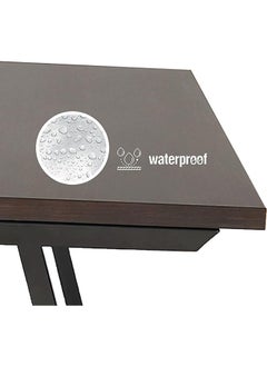 RIGID Steel Workstation Desk with Wooden Top Black 75x100x50cm  - Image 3