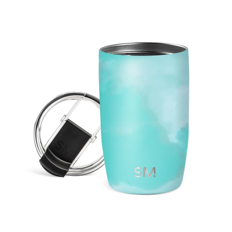 Simple Modern Voyager Travel Coffee Mug Tumbler with Flip Lid | Insulated Stainless Steel Cold Brew Iced Coffee Cup | Gifts for Women Men Him Her | 12oz | Ocean Tide - Image 1