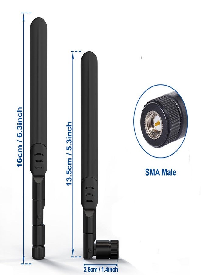 Bingfu Dual Band WiFi 2.4GHz 5GHz 5.8GHz 8dBi SMA Male Antenna (2-Pack) for Wireless Vedio Security IP Camera Recorder Surveillance Recorder Truck Trailer Rear View Backup Camera Reversing Monitor - Image 2