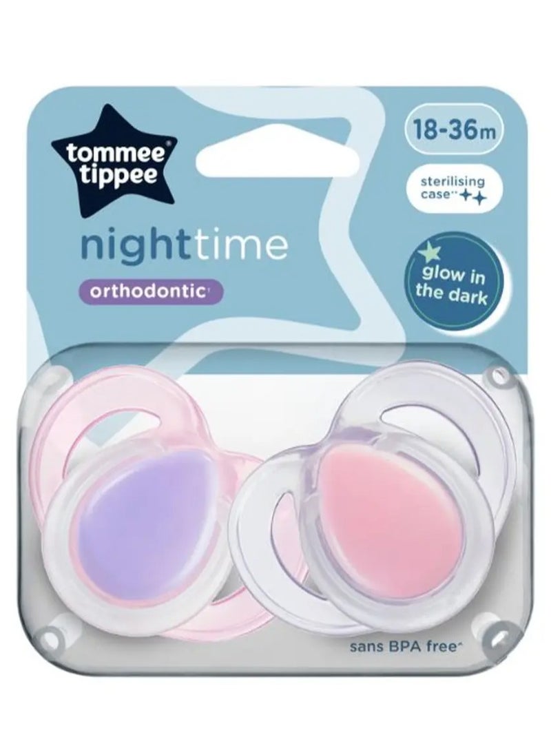 Tommee Tippee UK Tommee Tippee Closer To Nature Night Time Soother Glow In The Dark, 18-36 Months  - Image 1