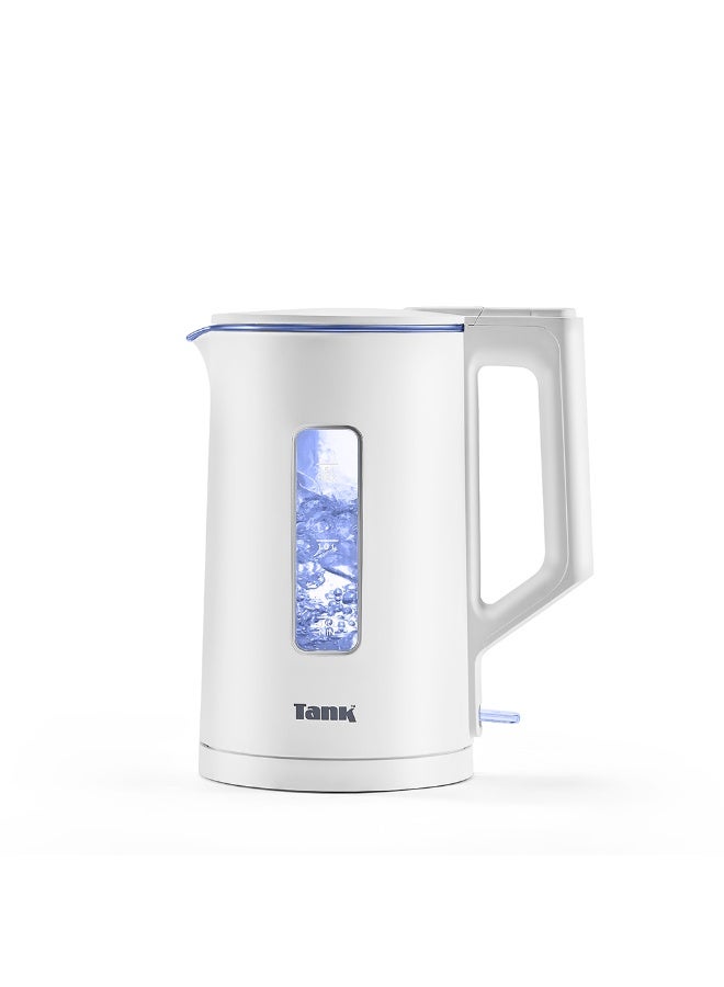 TANK Tank Safe Touch Glass Kettle, 1.5L Capacity, 1500 Watts, Silver Frame, DG-2338 - Image 5