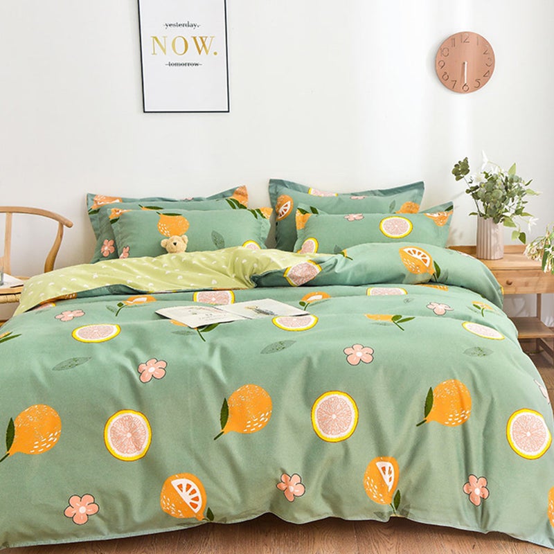 1 Set Thickened Bed Sheet Quilt Cover Kit Cotton Bed Sheet Cover Set (1.8M Bed) - Image 3