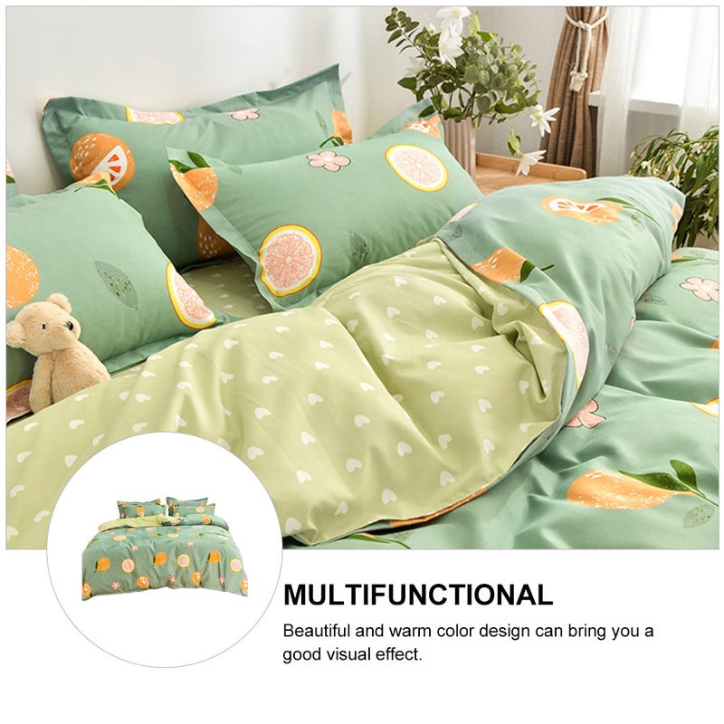 1 Set Thickened Bed Sheet Quilt Cover Kit Cotton Bed Sheet Cover Set (1.8M Bed) - Image 5