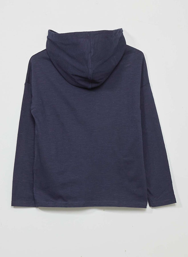 Kiabi Boy Printed Hooded T-Shirt (LS) - Image 3