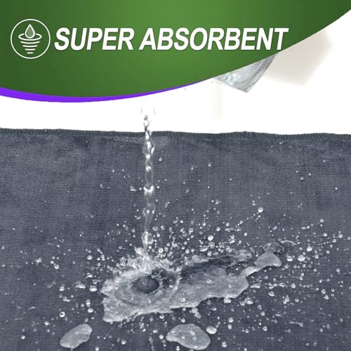 RD TREND Velvet Kitchen Mat Set of 2 Kitchen Mats for Floor Anti Slip Mat for Entrance Home Anti Skid Machine-Washable ((22X55,16x24 Inches),Grey, Rectangular - Image 4