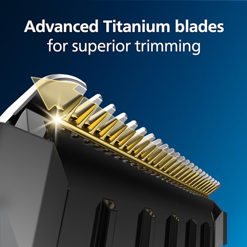 Norelco Philips Norelco Multigroom 7000 Series, All-in-One Trimmer, Beard Trimmer and Hair Clipper, 23-Piece Men's Grooming Kit for Beard, Face, Nose, Ear, Body, with Titanium Blades, Travel Pouch, MG7970/49 - Image 4