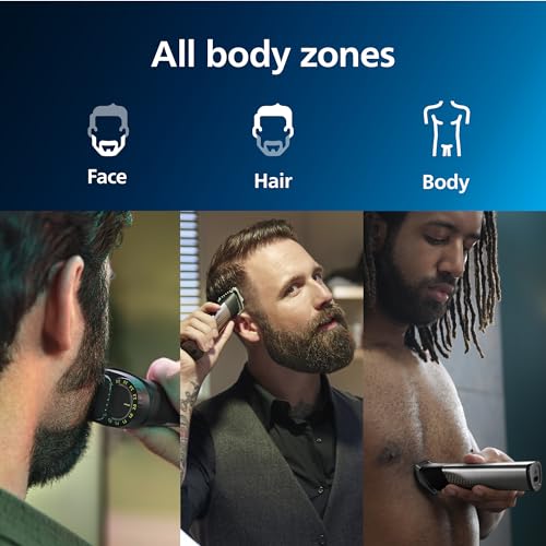 Norelco Philips Norelco Multigroom 7000 Series, All-in-One Trimmer, Beard Trimmer and Hair Clipper, 23-Piece Men's Grooming Kit for Beard, Face, Nose, Ear, Body, with Titanium Blades, Travel Pouch, MG7970/49 - Image 3