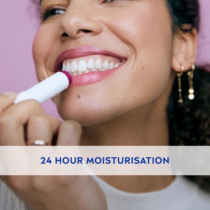 Nivea بلسم شفاه نيفيا بنكهة التوت الفاكهي 48 جرام بنفسجي - Image 5