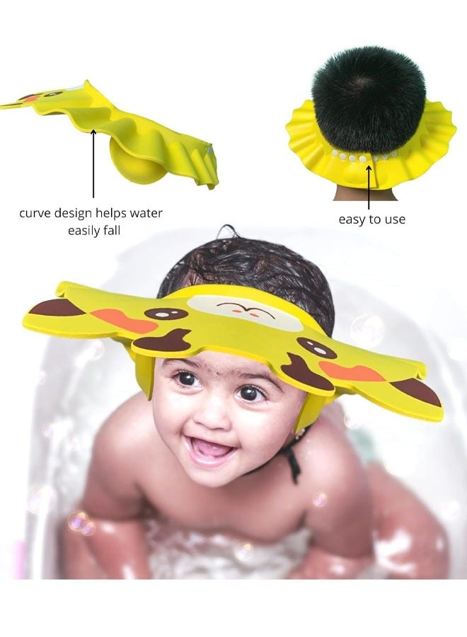 Aissiora Baby Shower Cap Adjustable Silicone Shampoo Visor Bath Hat, Infants Soft Protection Safety, Protect Ear Eye Baby Hair Washing Aids for Baby Toddler Children Kids - Image 5