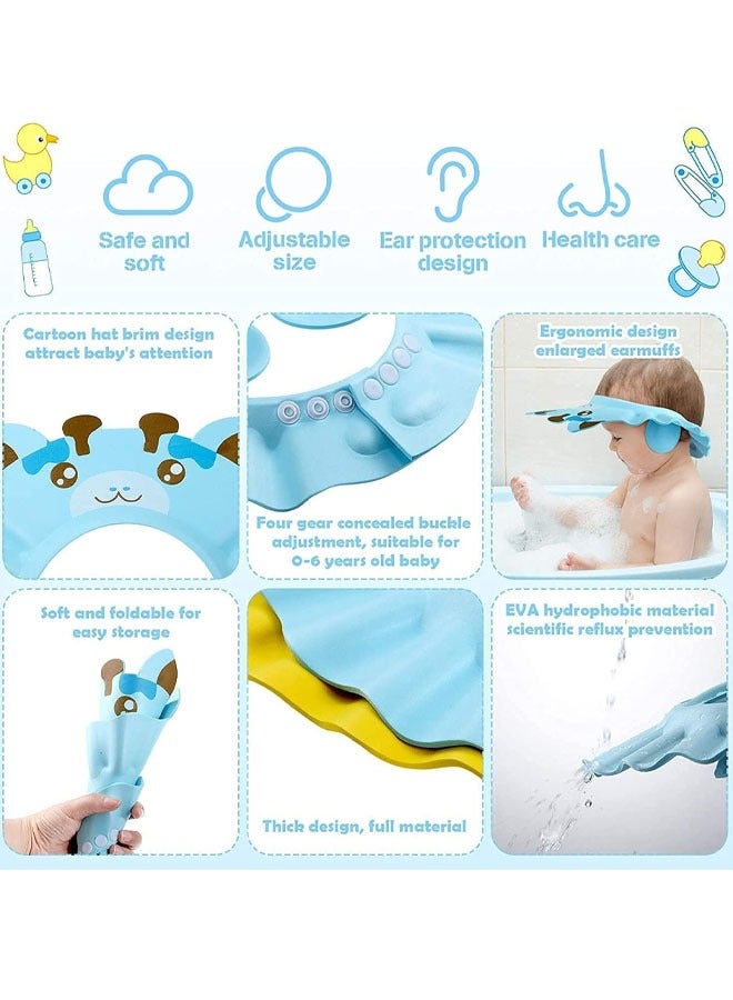 Aissiora Baby Shower Cap Adjustable Silicone Shampoo Visor Bath Hat, Infants Soft Protection Safety, Protect Ear Eye Baby Hair Washing Aids for Baby Toddler Children Kids - Image 4