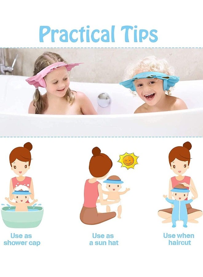 Aissiora Baby Shower Cap Adjustable Silicone Shampoo Visor Bath Hat, Infants Soft Protection Safety, Protect Ear Eye Baby Hair Washing Aids for Baby Toddler Children Kids - Image 3