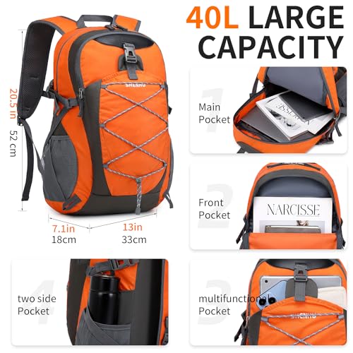 SHENHU 40L Hiking Backpack Lightweight Daypack Waterproof Travel Camping Backpack for Men Women Sport Packable - Image 2