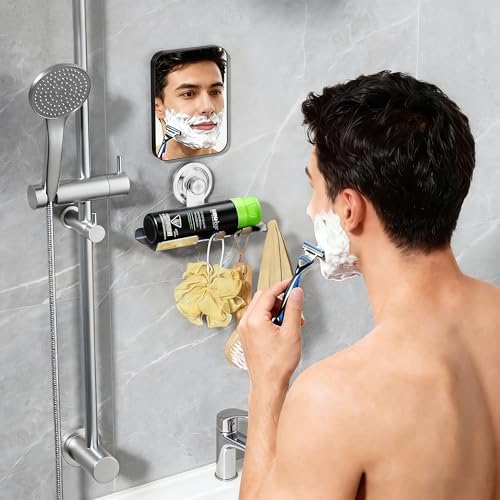 DELITON Suction Cup Razor Holder, Powerful Suction Cup Hooks for Wall, Removable&Reusable Shower Hooks for Towel, Loofah, Toothbrush - Image 4