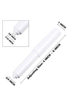 Generic Toilet Paper Holder 2 Pack White Replacement Plastic Spring Loaded Roller, Tissue Roll Insert in Bathroom Roller Spring, Keeps Securely  - Image 3