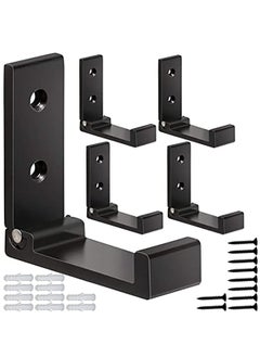KASTWAVE 5 Pcs Folding Coat Hooks, Wall Hooks for Hanging Coat Towel Hooks Hardware Heavy Duty Aluminum Alloy Headphone Holder Hooks No Rust Wall Mounted Bags, Fitness Equipment  - Image 1