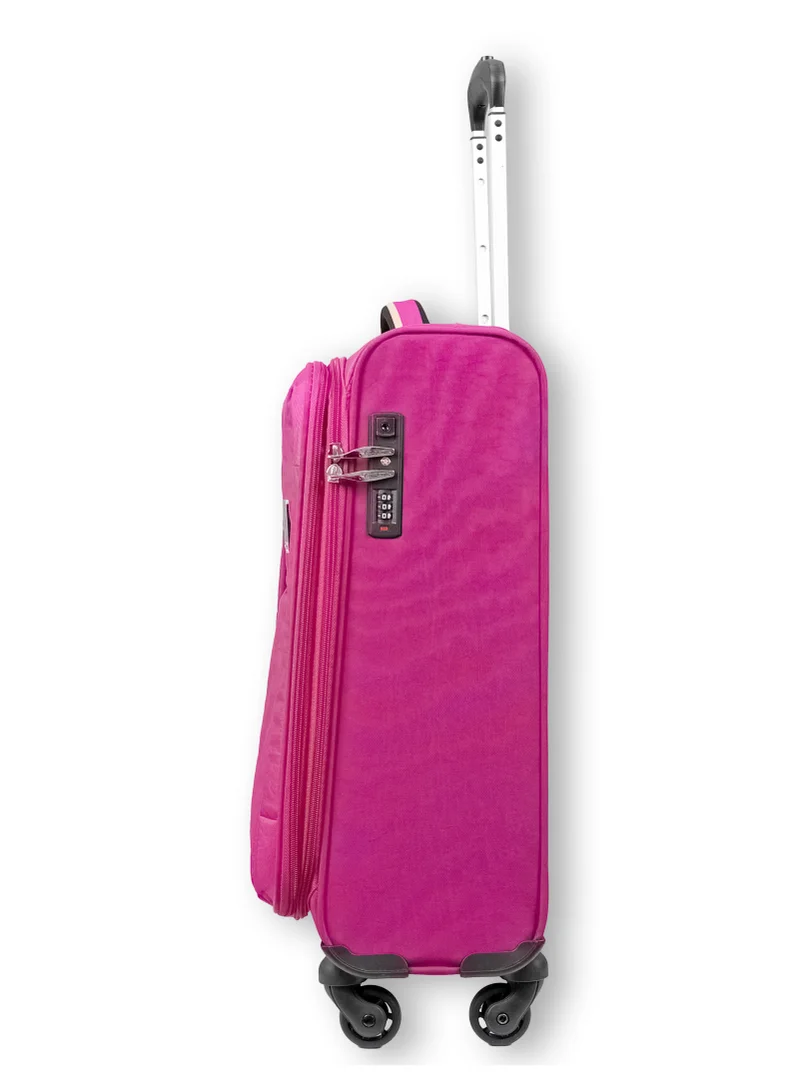 Reflection Reflection Expandable Soft Trolley Luggage – 20" Carry-On with TSA Lock, Double Security Zipper &amp; 360° Spinner Wheels, Pink