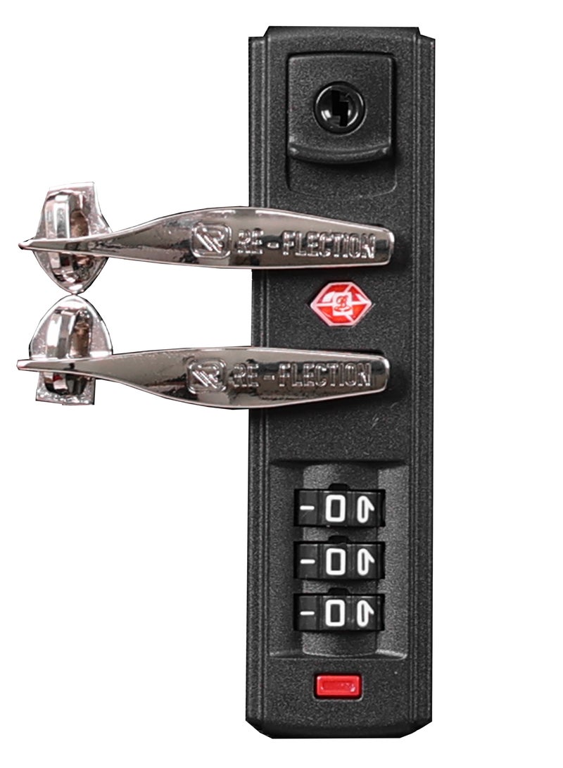 Reflection Expandable Soft Trolley Luggage – 20" Carry-On with TSA Lock, Double Security Zipper & 360° Spinner Wheels, Purple - Image 4