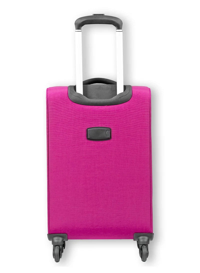Reflection Reflection Expandable Soft Trolley Luggage – 20" Carry-On with TSA Lock, Double Security Zipper &amp; 360° Spinner Wheels, Pink