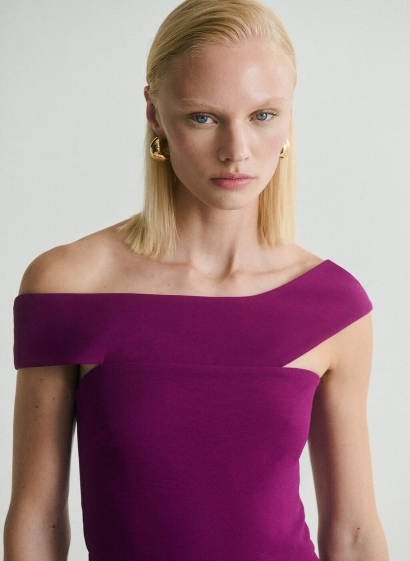 MANGO Long Jumpsuit With Asymmetrical Neck  - Image 3