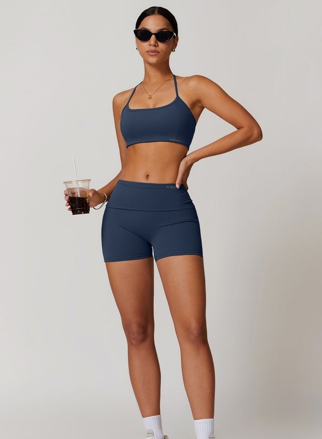 KAWN.YOGA Womens Mid Waist Workout Sport Yoga Shorts - Image 3