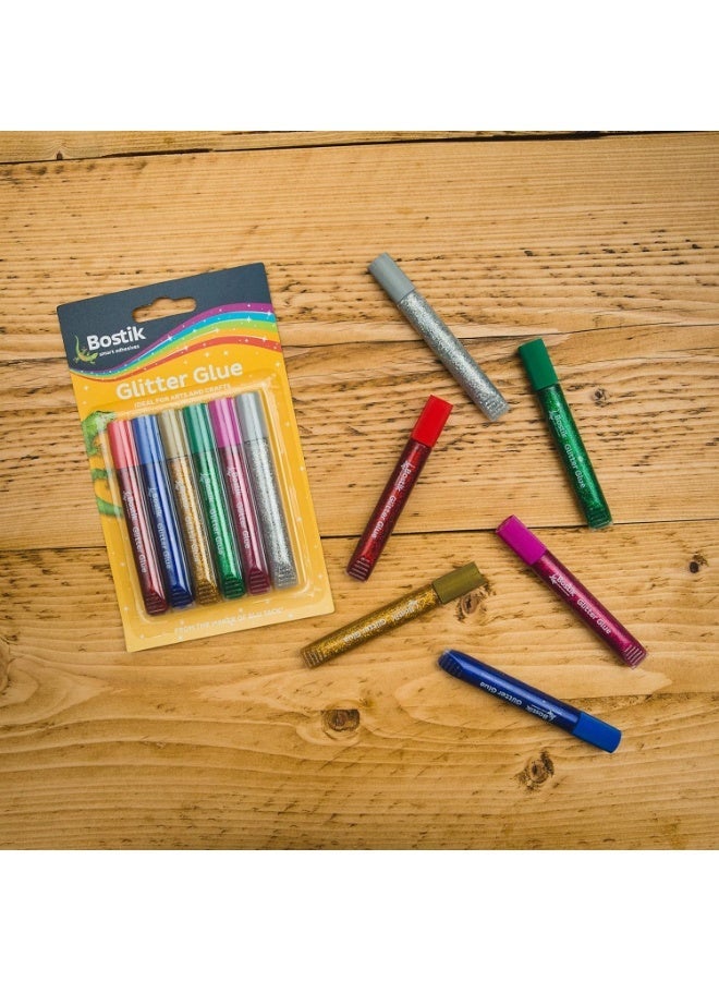 Bostik Multicolor Glitter Glue Pen Set 6 x 10.5 ML - Image 2