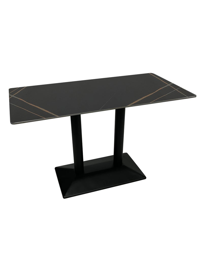 MAPLE HOME DECORATION Maple Home Modern Dining & Coffee Table Accent Rock Stone Top Dining Metal Base Kitchen Bar Patio Living Dining Furniture 60*120cm  - Image 2