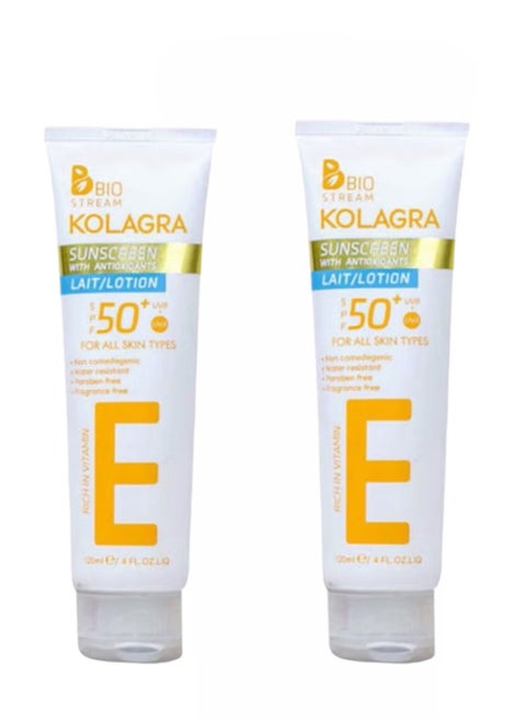 لوشن لايت واقي الشمس من كولاجرا spf 50+ 120 ml 1+1
