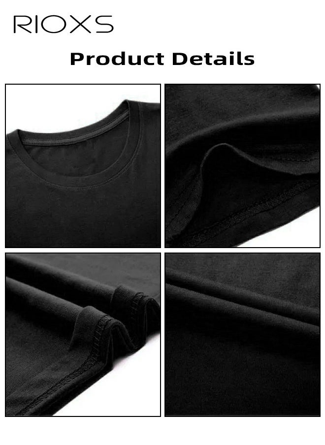 RIOXS 5 Pack T-Shirt For Men, Quick Dry Sports Tee Shirt, Men's Crew Neck T-Shirts Summer Basic Tops, Quick Dry Wicking T Shirts, Athletic Running Gym Workout Short Sleeve Tee Tops Bulk, Sports Casual Undershirt  - Image 5
