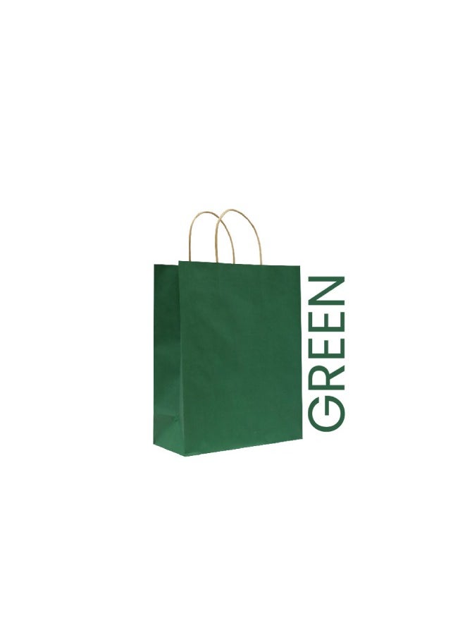 SNH Packing - Paper Bag Green 22x11x27cm Twisted Handle Paper Party Bags Hen Party Bags Kraft Paper Bag Bride Birthday Gift Bag Wedding Celebrations Bags for Party Favour 10 Pieces - Image 1