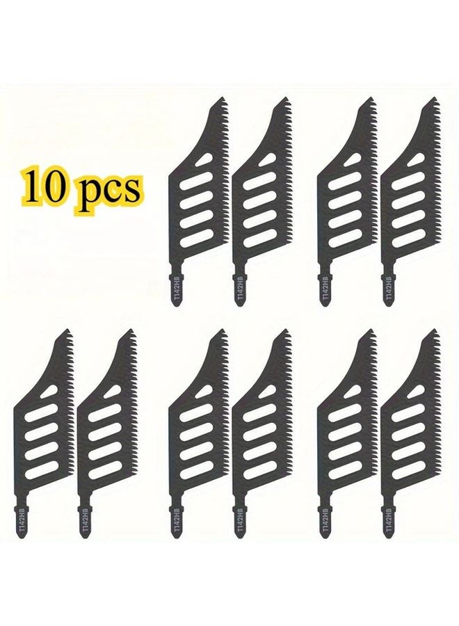 10Pcs Premium Steel Alloy Spiral Saw Blade Set For Precision Woodworking - Image 1