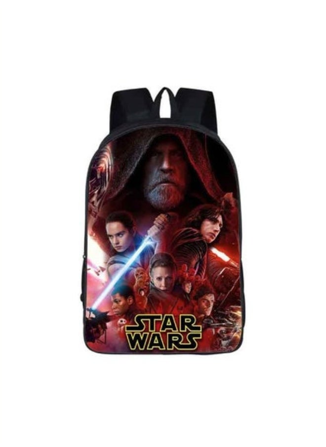 Generic Headphone hole backpack student schoolbag men's and women's Star Wars travel bag children's double-layer cross-border manufacturer,Pattern 9 