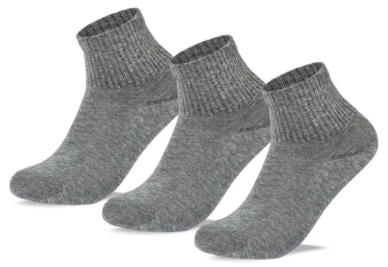 سام سوكس مجموعة من 3 جوارب مدرسية طويلة للأطفال، رمادية اللون، مقاس 26-29 EU - Image 1