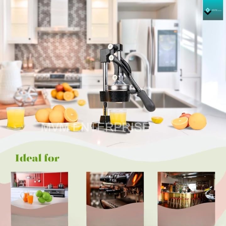 MVM Enterprise Hand Press Juicer Heavy Duty Stainless Steel Citrus Manual Juicer and Orange Squeezer juicer Lemon Orange Fruit Squeezer Perfect For Kitchen home pack of 1 - Image 2
