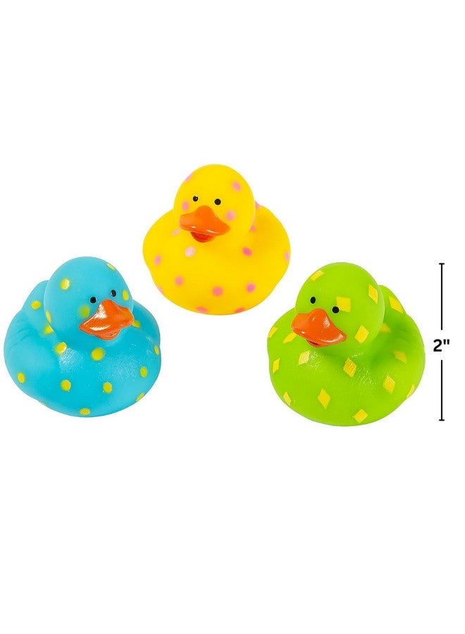 Fun Express Bright Pattern Rubber Duckies - Toys - 12 Pieces - Image 3