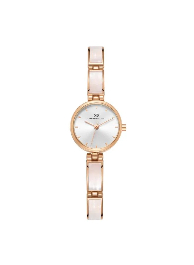KENNETH SCOTT Women's Alloy and Acetate Plastic Analog Watch K24502-RCWW - 22 mm