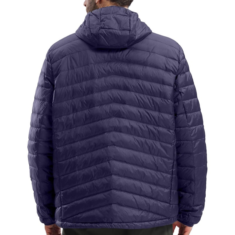 CAMEL CROWN Men Packable Down Jacket Hooded Lightweight Puffer Insulated Coat for Travel Outdoor Hiking - Image 5
