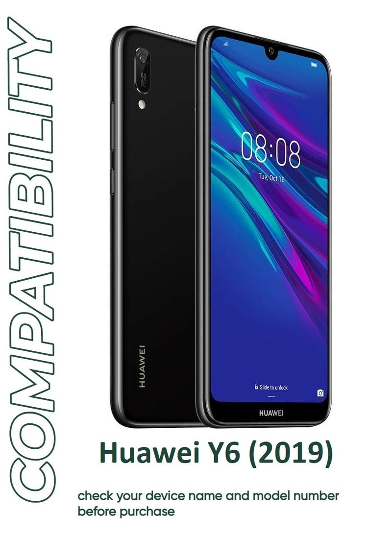 5 Pieces Antistatic ESD Dustproof Premium Quality High Definition Tempered Glass Screen Protector Designed For Huawei Y6 (2019)