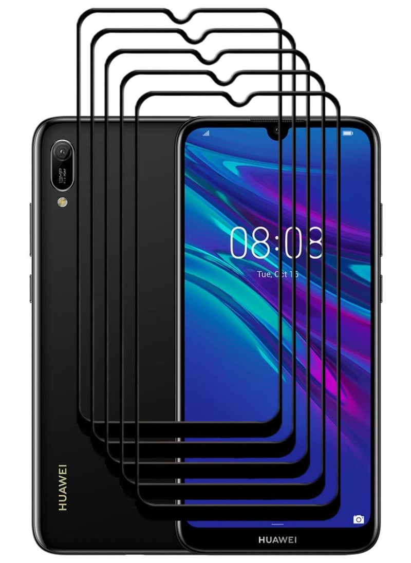 5 Pieces Antistatic ESD Dustproof Premium Quality High Definition Tempered Glass Screen Protector Designed For Huawei Y6 (2019)
