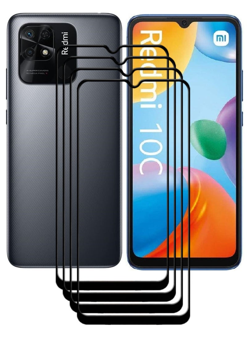 ACLIX 4 Pieces Antistatic ESD Dustproof Premium Quality High Definition Tempered Glass Screen Protector Designed For Xiaomi Redmi 10C - Image 1