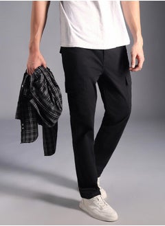 HIGH STAR Men’s Straight Fit Black Cargo Trousers – Trendy and Functional  - Image 5