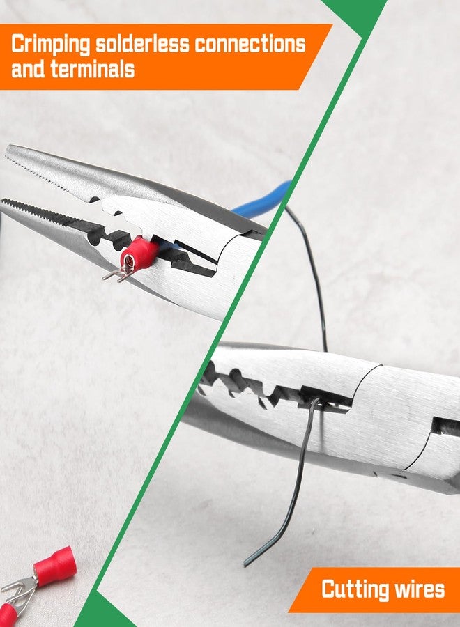 SPEEDWOX 8-Inch Pistol Grip Multi-Use Pliers - Angled & Bent Needle Nose, Wire Stripper & Crimper, Effortless Fishing & Cutting - Image 4