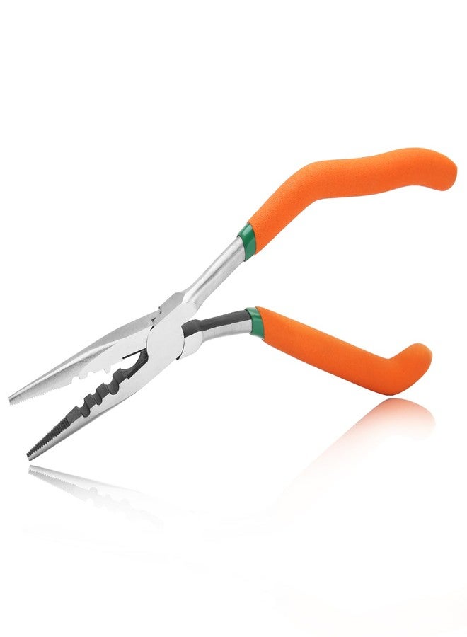 SPEEDWOX 8-Inch Pistol Grip Multi-Use Pliers - Angled & Bent Needle Nose, Wire Stripper & Crimper, Effortless Fishing & Cutting - Image 1