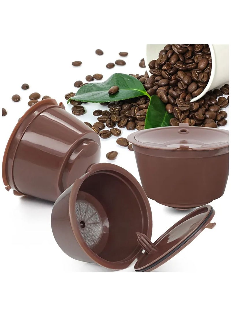 بيوينتي كبسولات القهوة القابلة لإعادة الاستخدام 4PCS كوب تصفية كبسولة لآلة دولتشي غوستو مع ملعقة وفرشاة - Image 2