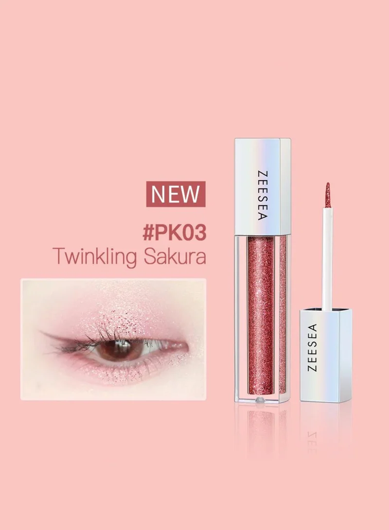 ZEESEA ZEESEA Glitter Galaxy Colored Liquid Eyeshadow PK03 Twinkling Sakura