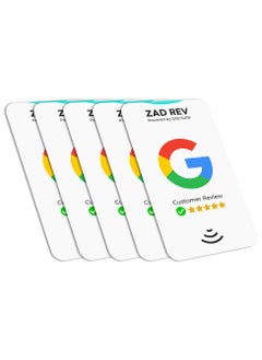 Pack of 5 Zad Rev. Google Reviews NFC Card from (Zad Surf) allowing you boosting reviews - iOS and Android